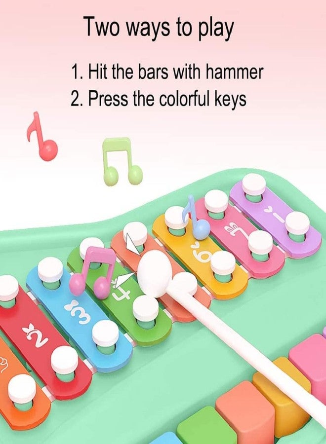 COOFANDY 2 in 1 Baby Piano Xylophone Toy for Toddlers 1-3 Years Old, 8 Multicolored Key Keyboard Xylophone Piano, Preschool Educational Musical Learning Instruments Toy for Baby Kids Girls Boys - Image 4
